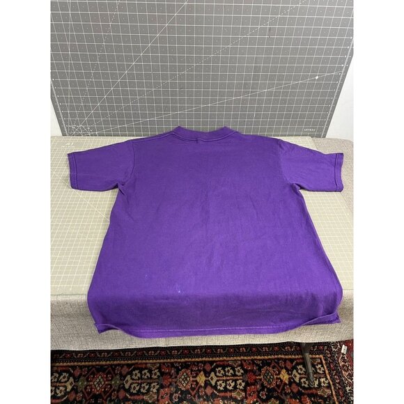 Vintage Utah Jazz NBA Logo 7 T-Shirt Purple Large 90s Graphic Tee - Picture 8 of 9